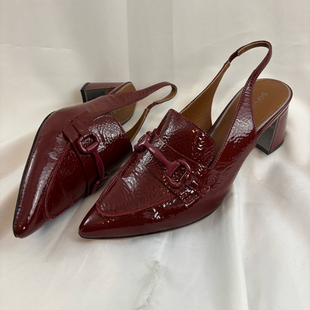 EUC Like New Donald Pliner sz7.5 Saige Slingback Heels in rusty red color…